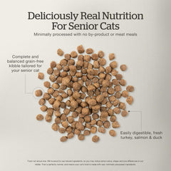 Now Fresh Grain-Free Senior Dry Cat Food with Turkey, Salmon & Duck, Premium Kibble Made with Real Meat & Fish, Chicken-Free Recipe, Supports Healthy Weight Management