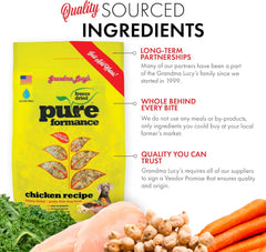 GrandmaLucy Pureformance Freeze Dried Grain Free Chicken Recipe Dog Food