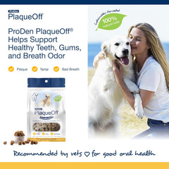 NaturVatProDen PlaqueOff Scoopables - Hickory Smoked Bacon Flavor Dental Bites for Large Dogs, Natural Kelp for Plaque & Tartar Control, Freshens Breath -Large & Giant Breed Dental Care
