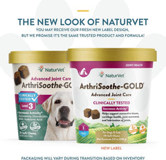 NaturVet ArthriSoothe-Gold Level 3 Advanced Joint Care for Dogs – Soft Chew Dog Supplement with Glucosamine, MSM, Chondroitin & Hyaluronic Acid – Wheat-Free Pet Supplements – 70 Ct.