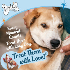 The Lazy Dog Cookie Co. Original Pup-Pie, Happy Adoption Day, Dog Celebration Treat, Gotcha Day, Pre-Sliced into 10 Dog Biscuits, Made in USA, 6 in., 5 oz. (Pack of 1)