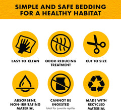 Zilla Reptile Terrarium Bedding Substrate Floor Liner, Brown, 30BR/40BR/50/65G, 17.25" x 35.25"