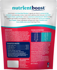 Solid Gold Air Dried Dog Food Toppers for Picky Eaters - Healthy Dog Treats Made with Real Beef to Serve as Meal Topper or Dog Treat - Supports Muscle Growth, Immunity, and Healthy Digestion 2-lb