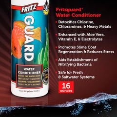 Fritz Aquatics FritzGuard Water Conditioner/Dechlorinator Makes Tap Water Safe for Fresh & Salt Water Aquariums