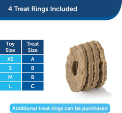 PetSafe Busy Buddy Nobbly Nubbly Treat Holding Dog Toy – Strong Chewers – Challenging - Treat Rings Included - Multi Color