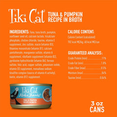 Tiki Cat Aloha Friends, Tuna & Pumpkin, Grain-Free & High Moisture, Wet Cat Food for All Life Stages