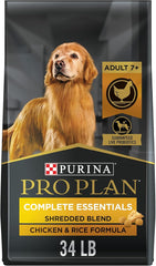 Purina Pro Plan Complete Essentials Shredded Blend 7+ Chicken & Rice Senior Dog Food