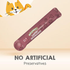 Savory Spoonables with Real Salmon, Tuna & Krill, Tube, Triple Flavor Squeezable Lickable Wet Treats for Cats with Built-in Spoon for Less Mess