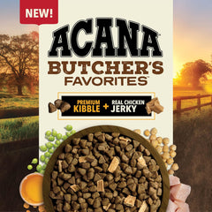 ACANA Butcher's Favorites Dry Dog Food, Free-Run Poultry* & Liver Recipe, Dog Food Kibble & real chicken jerky