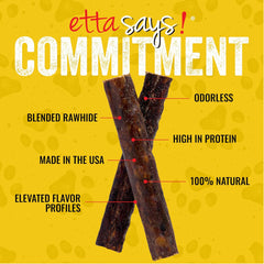 Etta Says! Premium Crunchy Duck Dog Chews - Grain-Free Dog Treats, Good for Teeth, Easy to Digest - Made in The USA