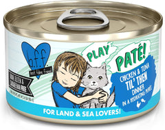 Weruva B.F.F. Play - Best Feline Friend Paté Lovers, Aw Yeah!, Chicken & Tuna Til' Then with Chicken & Tuna