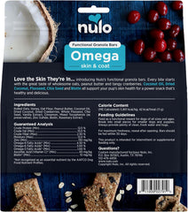 Nulo Functional Granola Bars, Healthy Dog Treats, Oven Baked, Made with Prebiotics and Probiotics, Contains No Added Salt, Sugar, or Molasses, 10 Ounce Bag