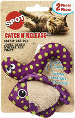 SPOT Catch N' Release Cat Toy with Irresistible Texture and Catnip, Indoor Cat Essentials, for Cats and Kittens, 2 Assorted Figures