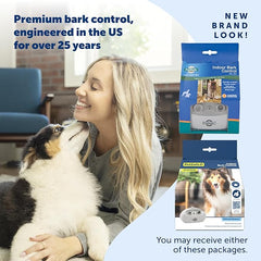 PetSafe Indoor Ultrasonic Dog Bark Control - No Collar Needed - Up to 25 ft Range - Anti-Bark Pet Training System - Automatic with Manual Trainer Button