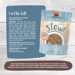 Weruva Classic Cat Stews!, Kettle Call with Beef, Chicken & Salmon in Gravy (Pack of 12)