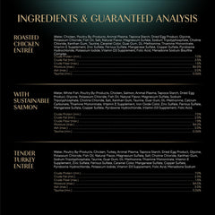 Sheba Perfect Portions Wet Cat Food Cuts in Gravy Variety Pack, Roasted Chicken Entree, with Sustainable Salmon, and Tender Turkey Entree 2.6-oz(Pack of 24)