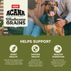 ACANA Wholesome Grains Dry Dog Food, Large Breed Adult Recipe, Poultry Dog Food