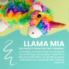 Snugarooz Momma Llama Dog Toy with Repair Patch – Soft Tie-Dye Plush with Iridescent Horn – Crinkle & Squeaker – Ideal Cuddle Buddy for Your Pet