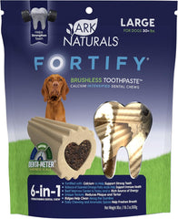 Ark Naturals Fortify Brushless Toothpaste, Dog Dental Chews for Large Breeds, Calcium Plus Omegas Support Strong Teeth and Immune Health