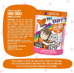Weruva B.F.F. OMG - Best Feline Friend Oh My Gravy!, Tuna & Salmon Sweet Cheeks with Tuna & Salmon in Gravy Cat Food
