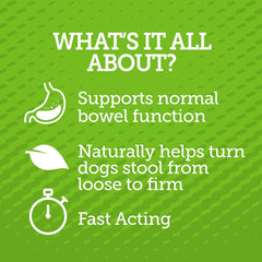 Stop The Runs | Dog Anti Diarrhea Medicine | 6 Count Chewable | Chicken Flavor