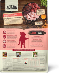 ACANA Butcher's Favorites Dry Dog Food, Farm-Raised Beef & Liver Recipe, Dry Kibble and Beef Jerky Pieces