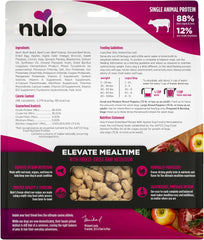 Nulo Freeze-Dried Raw Beef Recipe with Apples Complete and Balanced Dry Dog Food Kibble