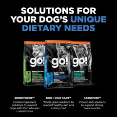 Go! Solutions Skin + Coat Care, Dry Dog Food, Chicken Recipe with Grains