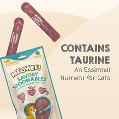 Savory Spoonables with Real Salmon, Tuna & Krill, Tube, Triple Flavor Squeezable Lickable Wet Treats for Cats with Built-in Spoon for Less Mess