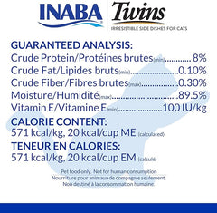 INABA Twins for Cats, Grain-Free Shredded Chicken & Broth Gelée Side Dish/Complement/Topper Cups, 1.23 Ounces per Serving, 14.76 Ounces Total (12 Servings), Tuna & Chicken with Scallop Recipe
