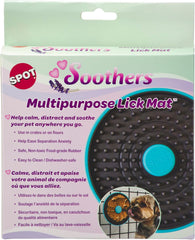SPOT Soothers Multipurpose Dog Licking Mat- Dog Peanut Butter Lick Pad & Slow Feeder for Crate, Enrichment Toy for Small & Medium Dogs and Puppies, Food Grade Rubber, Anxiety Reliever, 6inch