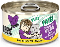 Weruva B.F.F. Play - Best Feline Friend Paté Lovers, Aw Yeah!, Chicken & Beef Best Buds with Chicken & Beef
