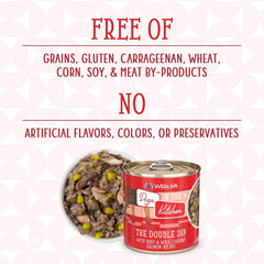 Weruva Dogs in The Kitchen, The Double Dip with Beef & Wild-Caught Salmon Au Jus Dog Food (Pack of 12)