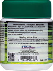 Ocean Nutrition Cichlid Vegi Formula Flake Fish Food - Natural Ingredient Fish Food Flakes for All Fish - Supports Health & Coloration, Does Not Cloud Water, Made in USA, 1.2 oz (34 g)