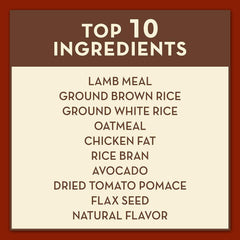 AvoDerm Natural Lamb Meal & Brown Rice Recipe Dry Dog Food, For Allergy Support, 26 lb