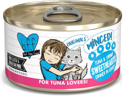 Weruva Best Feline Friend (B.F.F.) Tuna & Shrimp Sweethearts with Red Meat Tuna & Shrimp in Gravy Cat Food