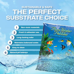 Blue Lagoon Aquarium Gravel - Non-Toxic, Colorfast, Vibrant Substrate for Aquariums, Terrariums, Ponds & Crafts