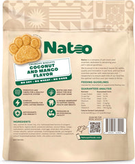 NATOO Healthy Treats for Large Dogs, Crunchy Biscuits Coconut & Mango Flavor – Natural Dog Treats, Rich in Omega 6, Prebiotics & Fibers, Antioxidants for Immunity (8 oz)