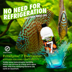 Fritz Aquatics FritzZyme 7 Live Nitrifying Bacteria Naturally Removes Amonia & Nitrite for Freshwater Fish