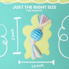 Snugarooz Snuggle Ball Dog Toy – TPR with Braided Cotton Rope – Aids Dental Health – Durable for Chewing & Fetch Play - Made from Recycled Materials