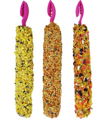 A&E Cage Co. SmaKers Treat Sticks for Parakeet- 3-in-1 Flavor (Egg, Honey & Fruit)