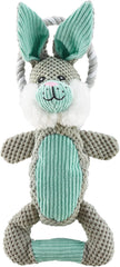 Outward Hound Scrunch Bunch Bunny Interactive Plush Squeaky Dog Tug Toy