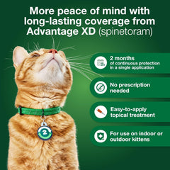Advantage XD Cat Flea Prevention & Treatment For Cats | 1-Topical Dose, 2-Months of Protection Per Dose