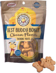 Exclusively Dog Best Buddy Bones Training Treats for Dogs and Puppies - Cheese Flavor, 5.5oz Resealable Bag