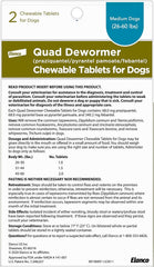 Elanco Chewable Quad Dewormer for Dogs, , 4 Chewable Tablets, White
