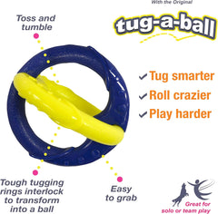 Nylabone Power Play Tug-a-Ball 2-in-1 Ball and Tug Toy, Play Toy for Dogs