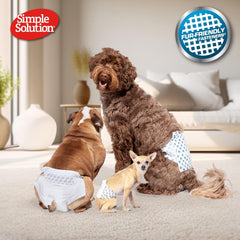 Simple Solution Disposable Dog Diapers Wraps for Male Dogs, True Fit, Absorbent, Leak Proof with Wetness Indicator, Puppy and Doggie Diaper for Peeing, For Small Pets