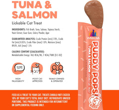 Weruva Puddy Pops, Tuna and Salmon Lickable Cat Treats 0.5oz Tube, Pack of 5