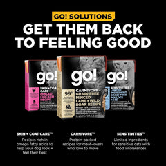 Go! Solutions Carnivore, Grain-Free, Protein Rich Wet Cat Food, Minced Lamb and Wild Boar Recipe, 6.4 oz