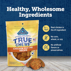 True Chews - Blue Buffalo True Chews Dog Treats Made in the USA with Natural Ingredients Chicken Pot Pie